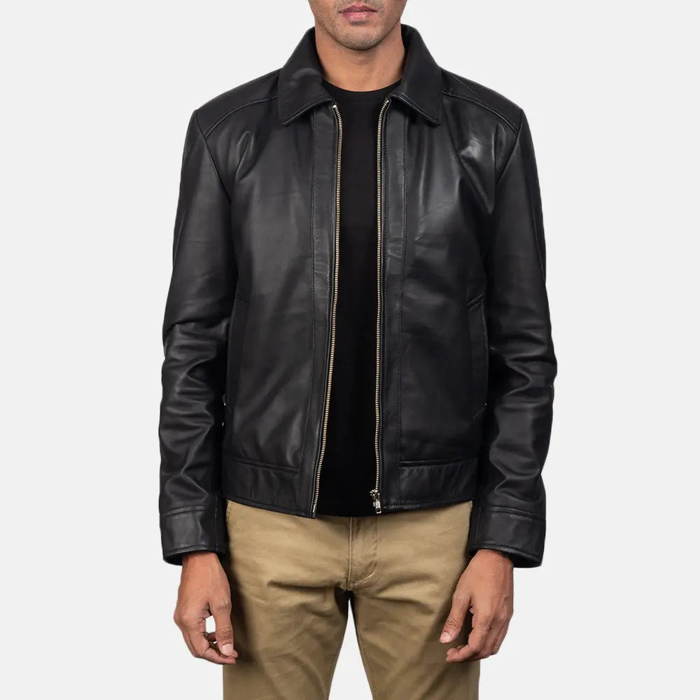 Ferno Black Leather Jacket