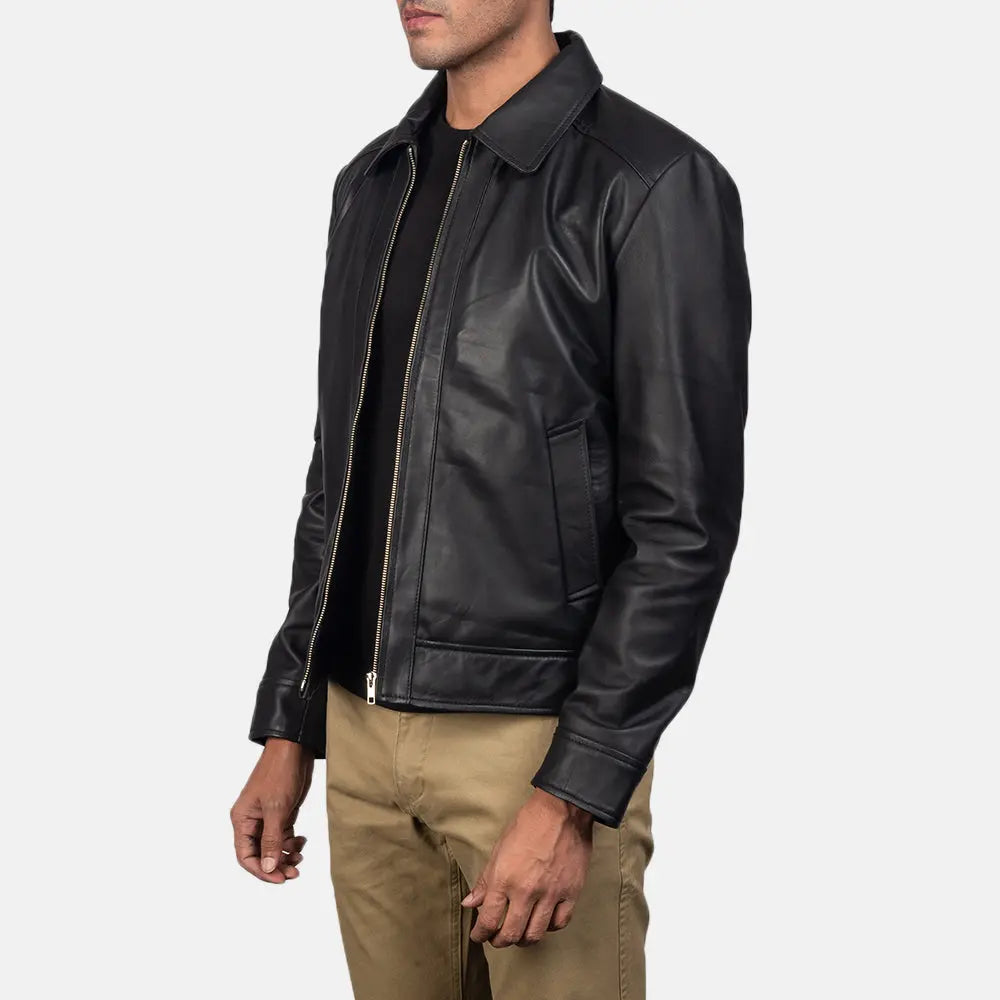 Ferno Black Leather Jacket