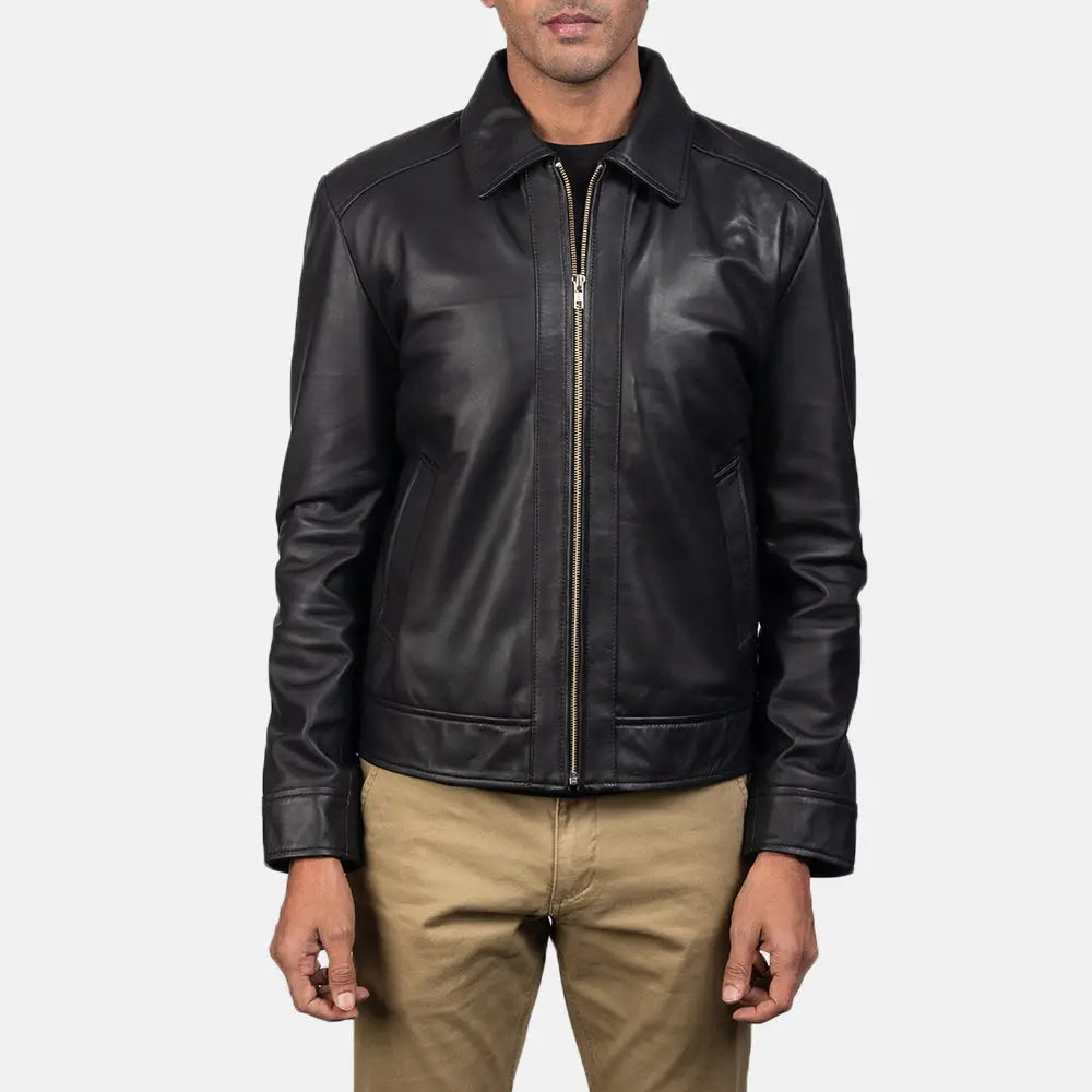 Ferno Black Leather Jacket