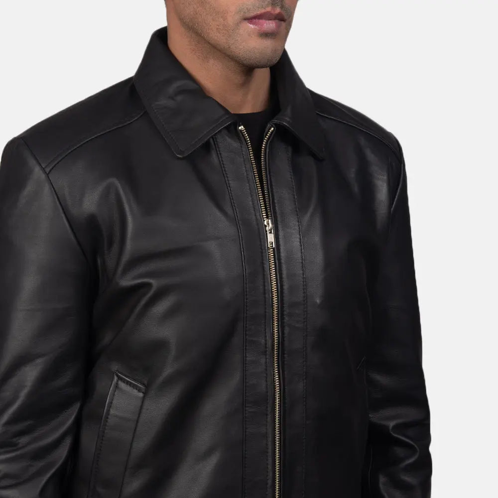 Ferno Black Leather Jacket