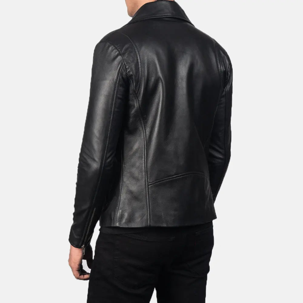 Mono Black Leather Biker Jacket
